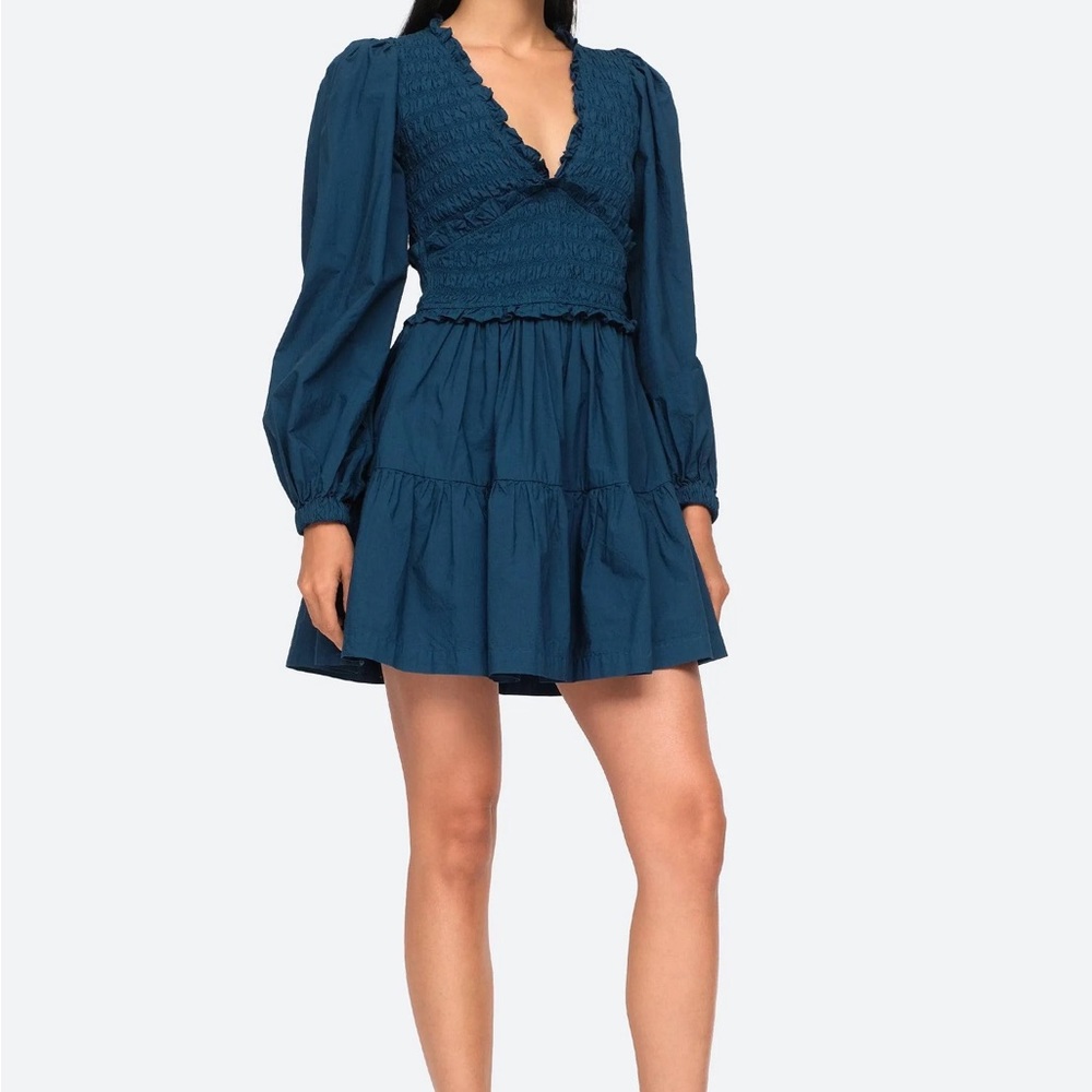 Sea Women's Gaia Smocked Short Mini Dress (US Size 4)